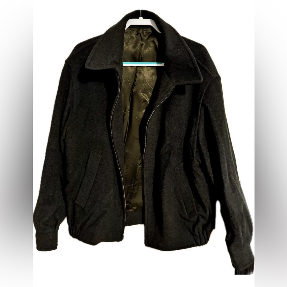 San-Felice Cashmere Wool And Nylon XL Coat Woven In Italy•Made In Bulgaria